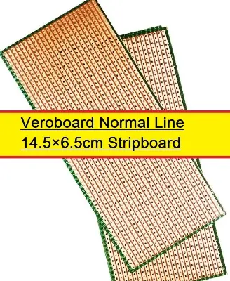 Picture of Veroboard Normal Line 14.5×6.5cm Stripboard PCB Printed Circuit Board For Prototyping Designing Weld Soldering Arduino DIY (Multicolor)