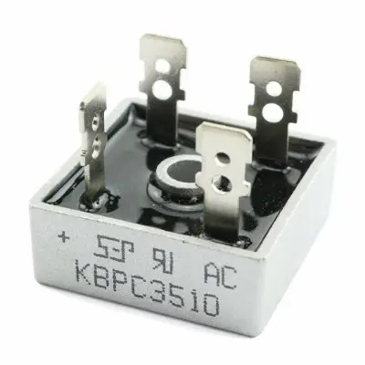 Picture of Silver KBPC3510 1000 Volt Bridge Rectifier 3510 Diode 35A 1000V AC To DC Single Phase Metal Housing 4 Pins Leads 35A Diode 1000V KBPC3510Bridge Rectifier 3510 Full Wave Bridge Rectifier Diode (Multicolor)