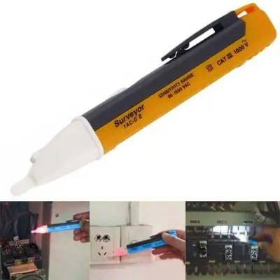 Picture of Voltage Tester Volt Alert 1AC-D 90-1000VAC Voltage Meter Non Contact Electric Voltage Power Detector Electrical Testing Induction Test Pencil Analog