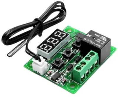 Picture of W1209 XH-W1209 Digital LED Display Thermostat DC 12V AC 220V Digital Temperature Controller Boards Incubator Switches Module With Waterproof NTC Probe Cables & 10A Relay (1 kg)