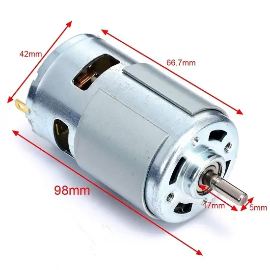 Picture of 775 Motor 21,000 RPM DC 12V 18V High Speed Large Torque Electric DIY Drill Tools
