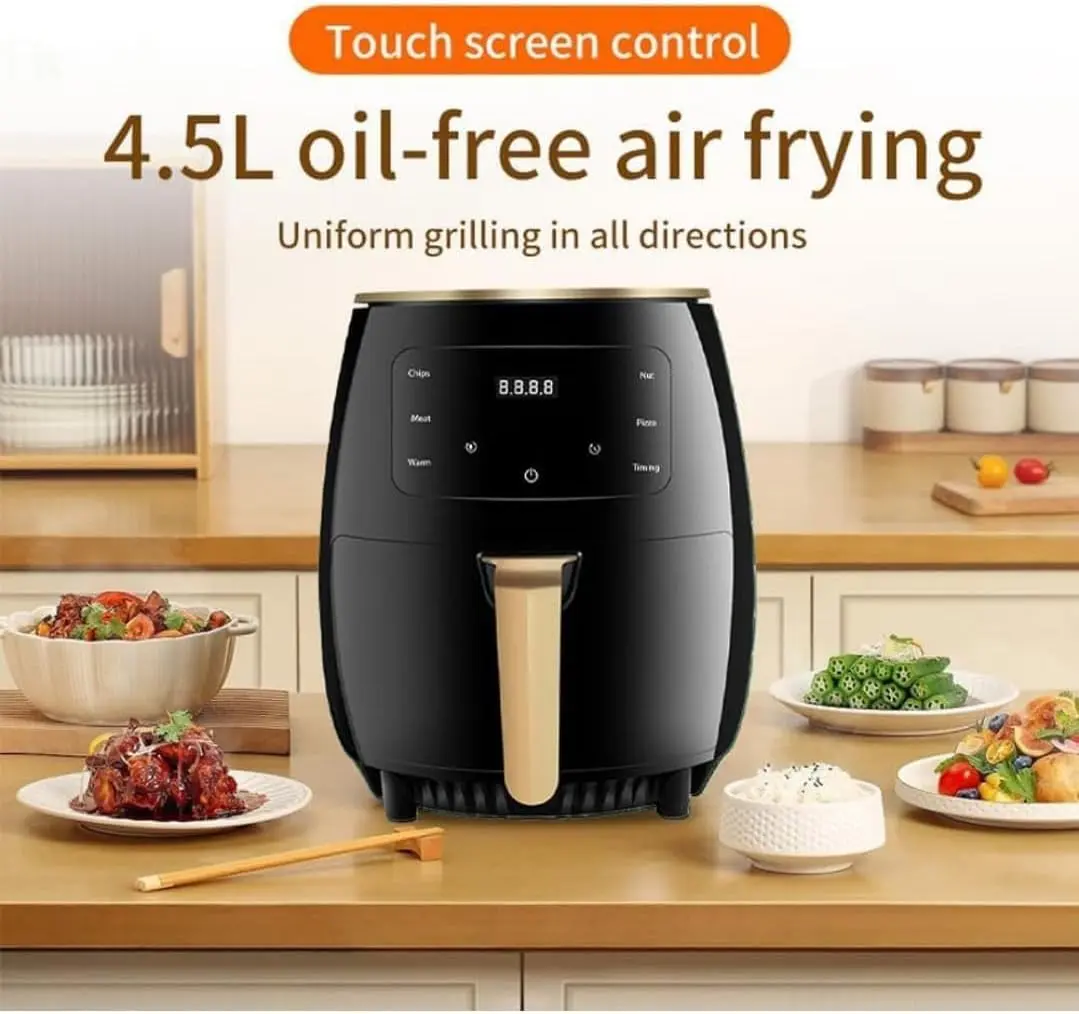 Picture of Electric Silver Crest Air Fryer for Making Health Quality Fried Chicken, Beef, Pizza 2400 Watt - 6 Liter