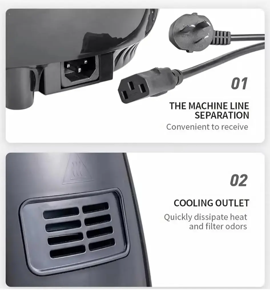 Picture of Electric Silver Crest Air Fryer for Making Health Quality Fried Chicken, Beef, Pizza 2400 Watt - 6 Liter