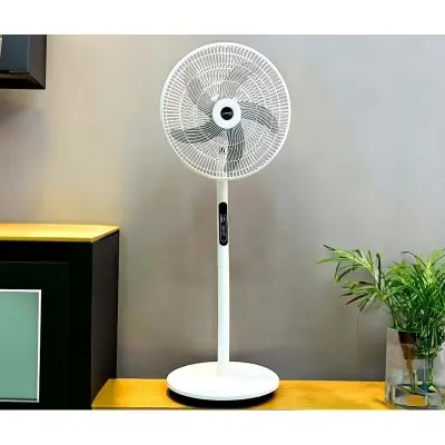 Picture of Amazon Remote Control AC/DC | Soundless Operation Rechargeable Fan (HT-AF15), White, Black