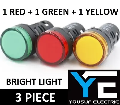 Picture of Indicator Light Panel lamp Indicating light Panel Indicator Lights 22mm AC 220V LED Panel Indicator Lights Lamp For Industry - Multicolor