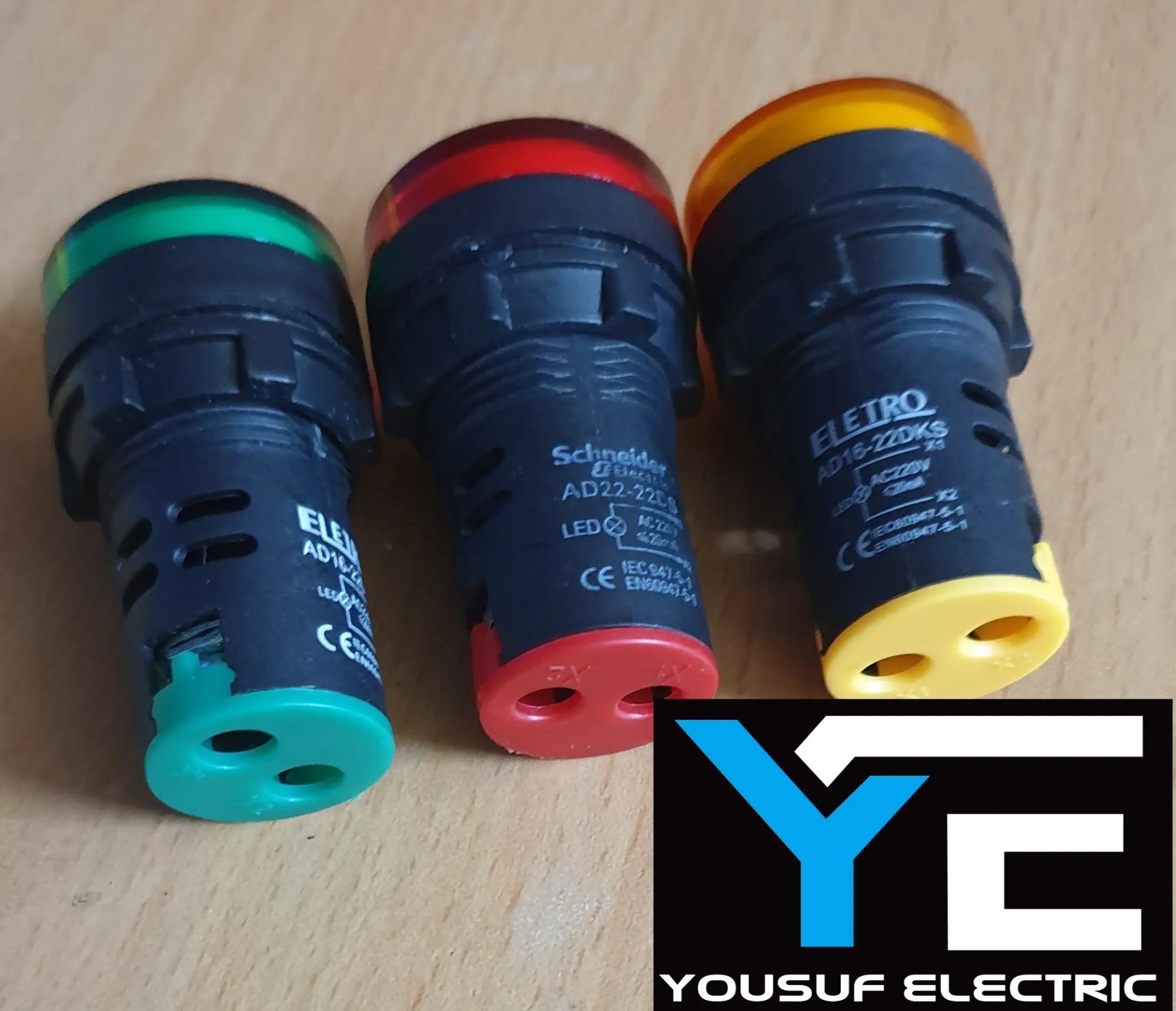 Picture of Indicator Light Panel lamp Indicating light Panel Indicator Lights 22mm AC 220V LED Panel Indicator Lights Lamp For Industry - Multicolor