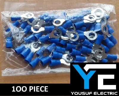 Picture of Cable Lug 2-2.5 Rm Terminal ROUND - O type Lugs insulated Connector Clip 2.5 Rm Copper 100 Piece Pack - Blue