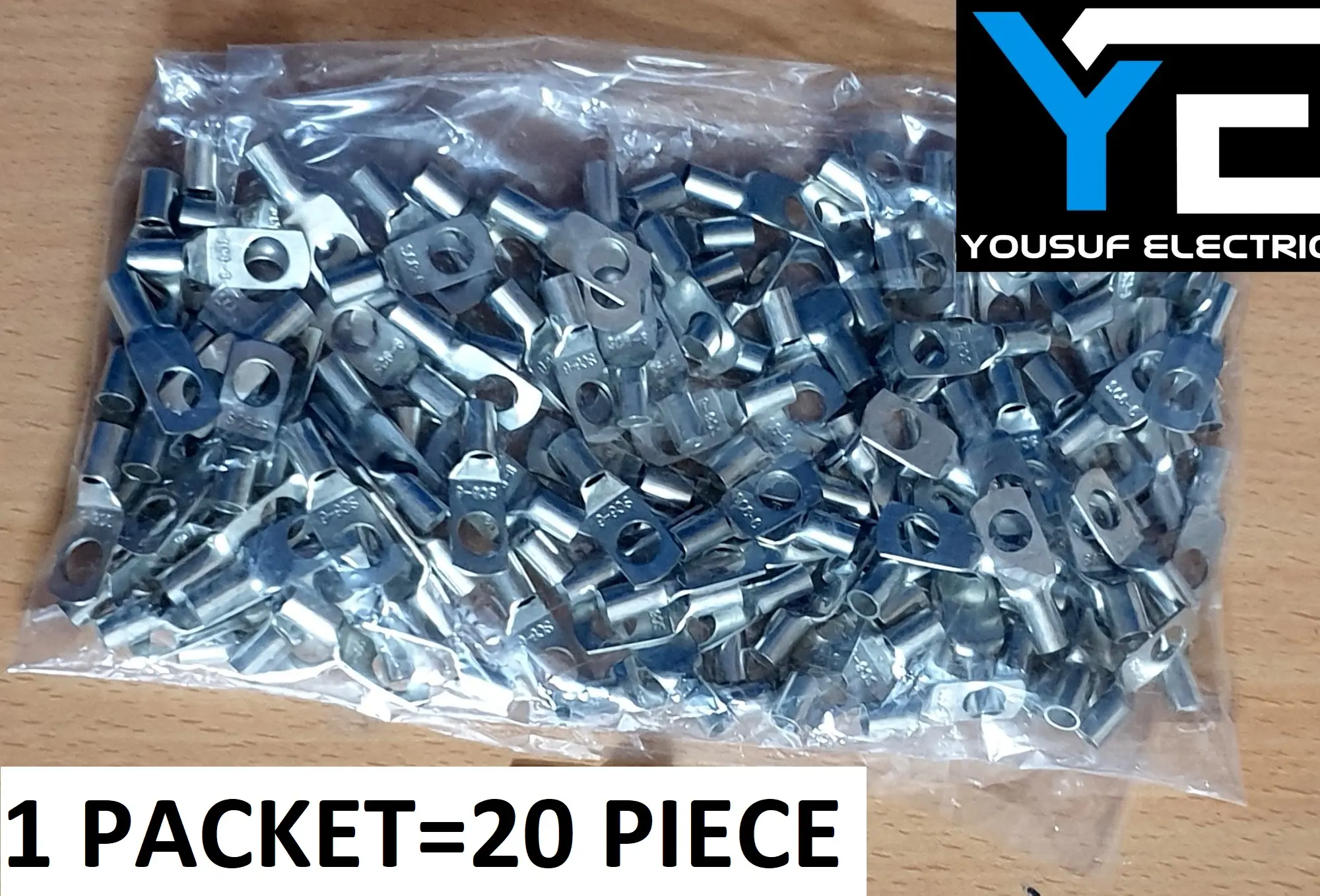 Picture of Cable lug china terminal ring lug connector clip 6 Rm copper 20 piece pack - Silver