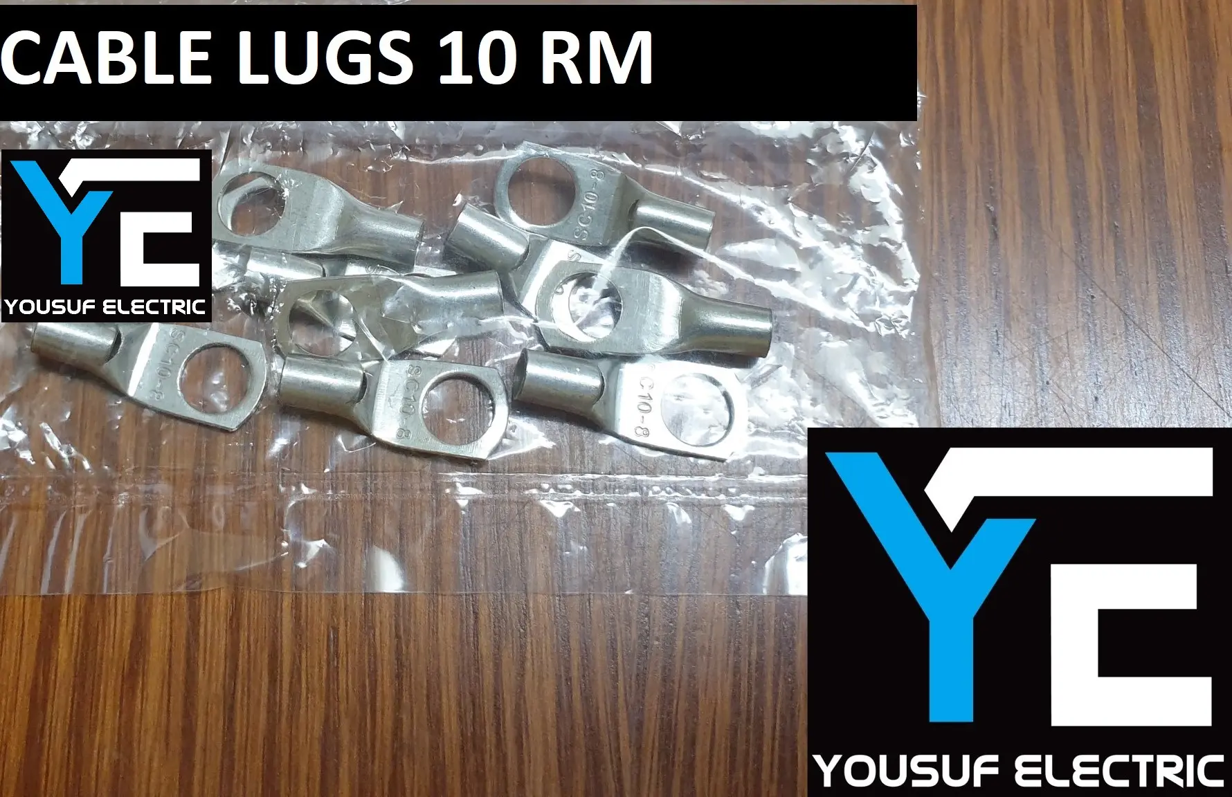 Picture of Cable lug china terminal ring lug connector clip 10 Rm copper 20 piece pack - Silver