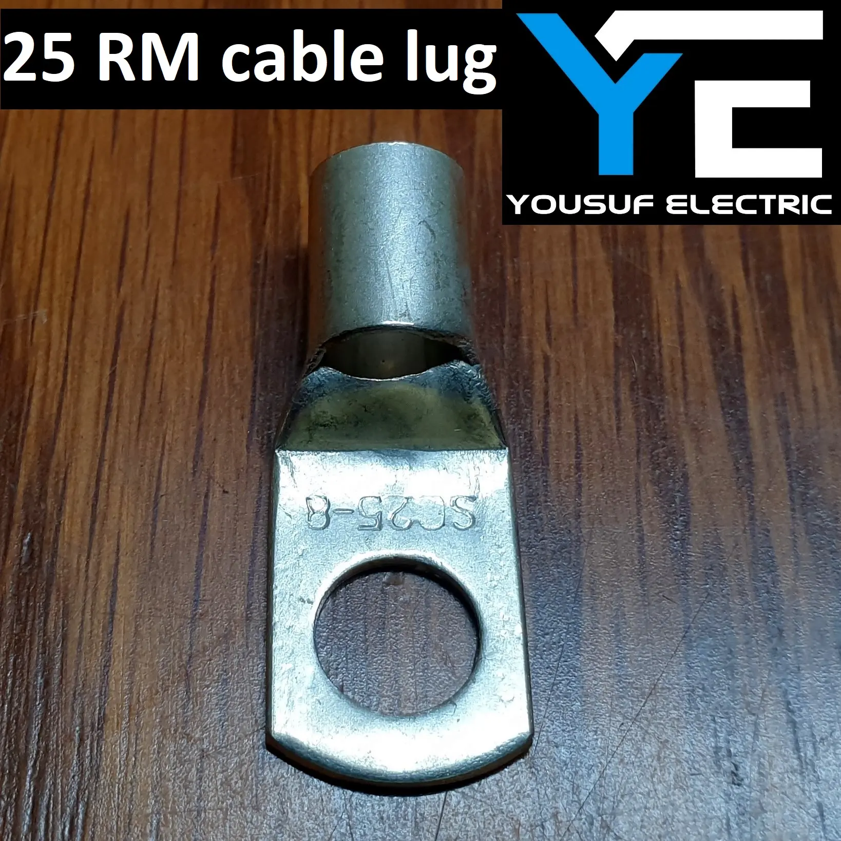 Picture of Cable lug china terminal ring lug connector clip 25 Rm copper 10 piece pack - Silver