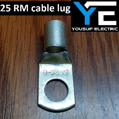 Picture of Cable lug china terminal ring lug connector clip 25 Rm copper 10 piece pack - Silver