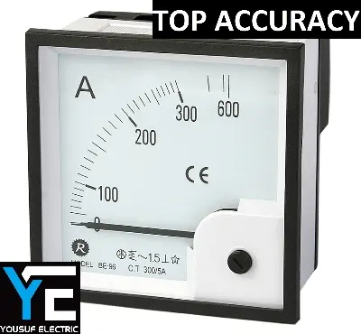 Picture of Ampere meter square panel meter ampere meter analogue 0-500 ampere - White