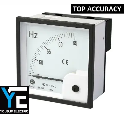 Picture of hertz meter frequency meter panel frequency hertz meter analogue - White