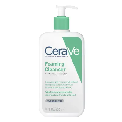 Picture of CeraVe Foaming Cleanser for Normal to Oily Skin – 236ml(White)