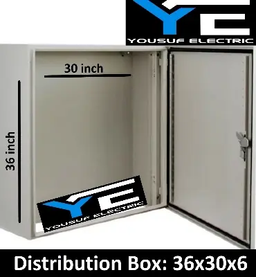 Picture of Distribution box 36x30x6 panel Box Sdb Box Db box mdb box steel box Board Industrial Box - Off White