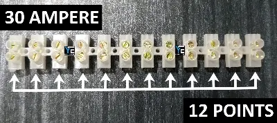 Picture of Terminal block 30 ampere connector 2 stick Electrical Wire Connector 30 Ampere - White