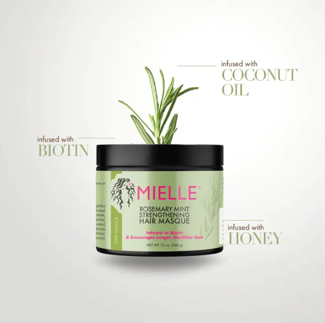 Picture of Mielle Rosemary Mint Hair Masque with Biotin – Strengthens, Hydrates & Promotes Growth 340gm