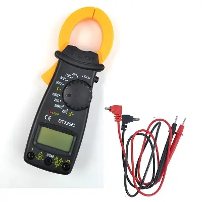 Picture of Digital Clamp Meter DT3266L Multimeter Voltmeter Ammeter AC/DC Voltage Meter Tester - Black