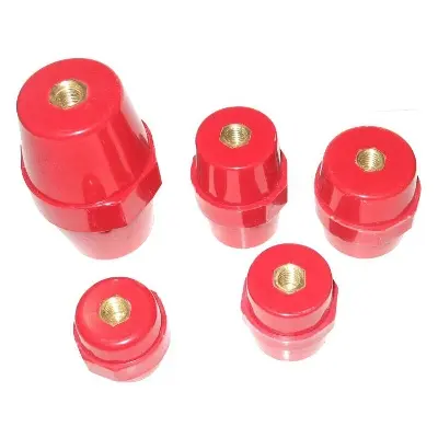 Picture of busbar support insulator sm-25 insulator bus-bar 100 ampere - Red