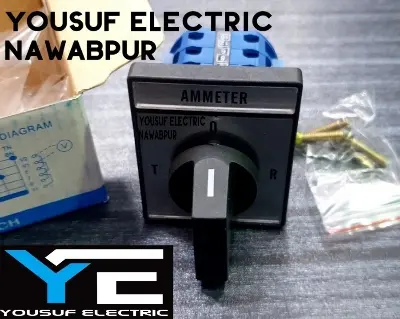 Picture of Ammeter selector switch on off Rotary switch 3 phase 3 way 3 position Ampere selector switch LW26-20 20A reverse forward cam switch - Black