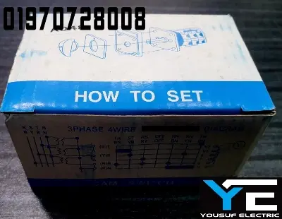 Picture of Ammeter selector switch on off Rotary switch 3 phase 3 way 3 position Ampere selector switch LW26-20 20A reverse forward cam switch - Black