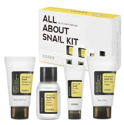 Picture of COSRX All About Snail Kit – 4-Step Skincare Set with Snail Mucin for Hydration, Repair & Glow(White)