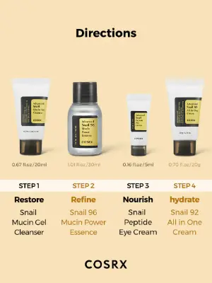 Picture of COSRX All About Snail Kit – 4-Step Skincare Set with Snail Mucin for Hydration, Repair & Glow(White)