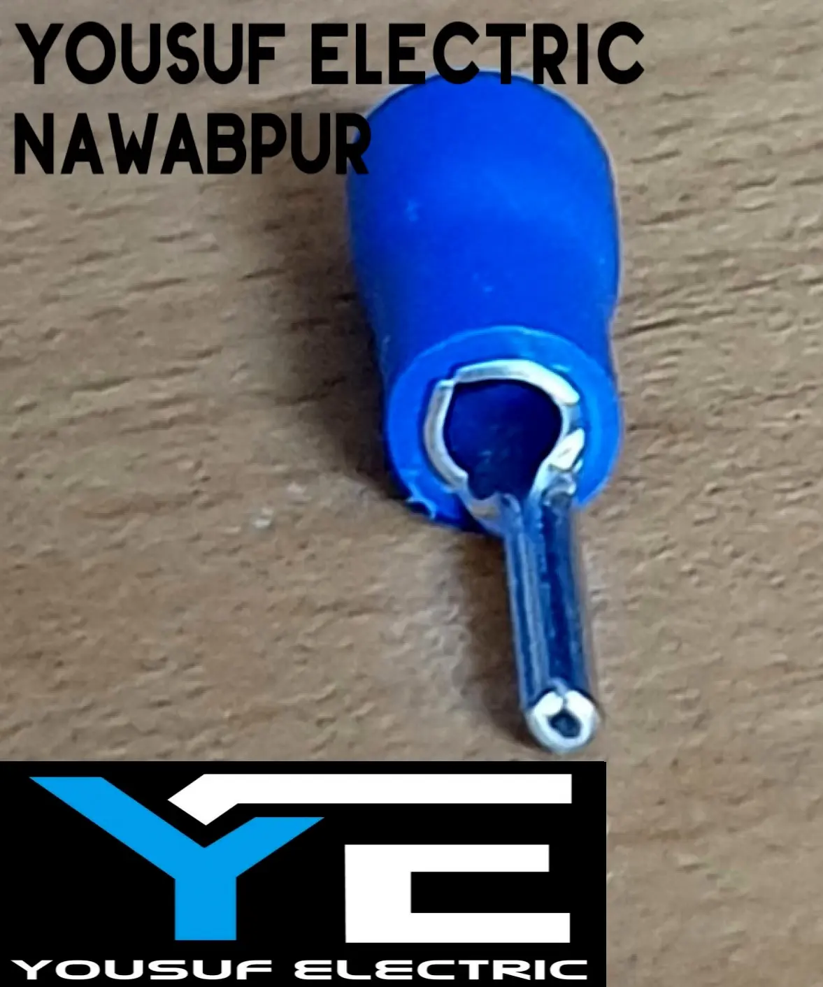 Picture of Cable Lug 2-2.5 Rm Terminal pin type Lugs insulated Connector Clip 2.5 Rm Copper 100 Piece Pack - Blue