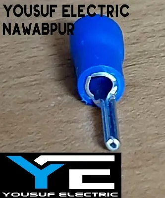 Picture of Cable Lug 2-2.5 Rm Terminal pin type Lugs insulated Connector Clip 2.5 Rm Copper 100 Piece Pack - Blue