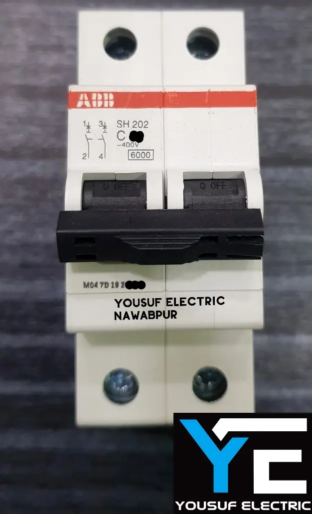 Picture of Abb Mcb 63 Ampere Dp High Grade China Miniature Circuit Breaker two Pole Double Phase - Power Bank Circuit - White