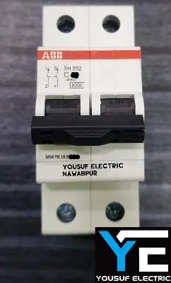 Picture of Abb Mcb 63 Ampere Dp High Grade China Miniature Circuit Breaker two Pole Double Phase - Power Bank Circuit - White