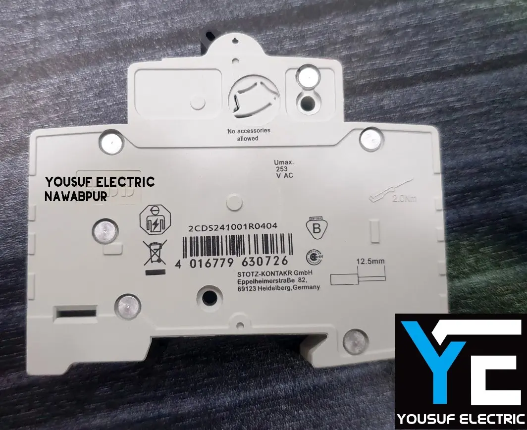 Picture of Abb Mcb 63 Ampere Dp High Grade China Miniature Circuit Breaker two Pole Double Phase - Power Bank Circuit - White