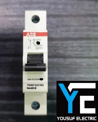 Picture of Abb Mcb 16 Ampere Sp High Grade China Miniature Circuit Breaker One Pole Single Phase - Power Bank Circuit - White