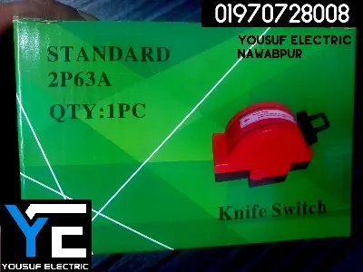 Picture of change over switch 2 pole 63a reverse forward switch on off switch - Orange