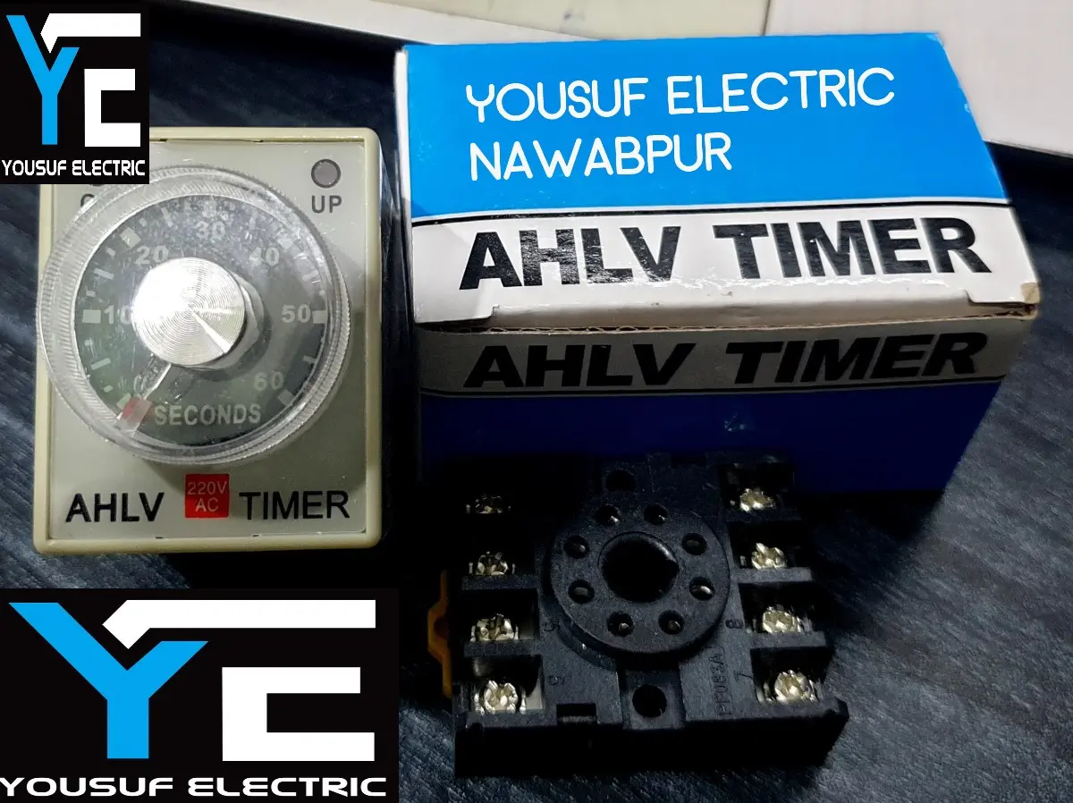 Picture of Time Relay Timer Adjustable 60 Seconds 8 Pin Ac 220V With Base - Power Bank Circuit - Grey