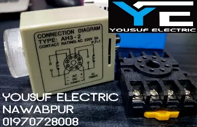 Picture of Time Relay Timer Adjustable 60 Seconds 8 Pin Ac 220V With Base - Power Bank Circuit - Grey