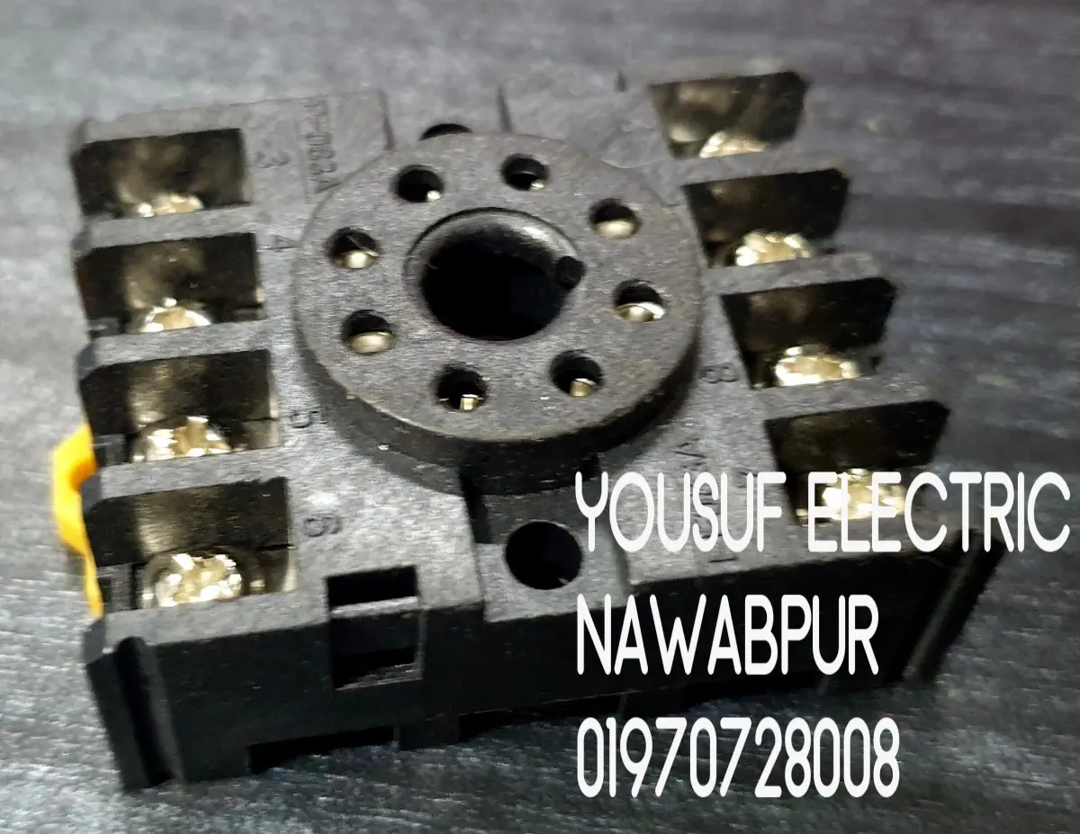 Picture of Time Relay timer Adjustable 30 seconds 8 pin AC 220V with base - Grey