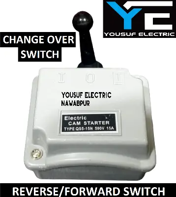 Picture of Cam Starter Control Forward Reversing Drum Switch Reverse Motor Changeover QS5-15N AC 500V 15A plastic body - Grey