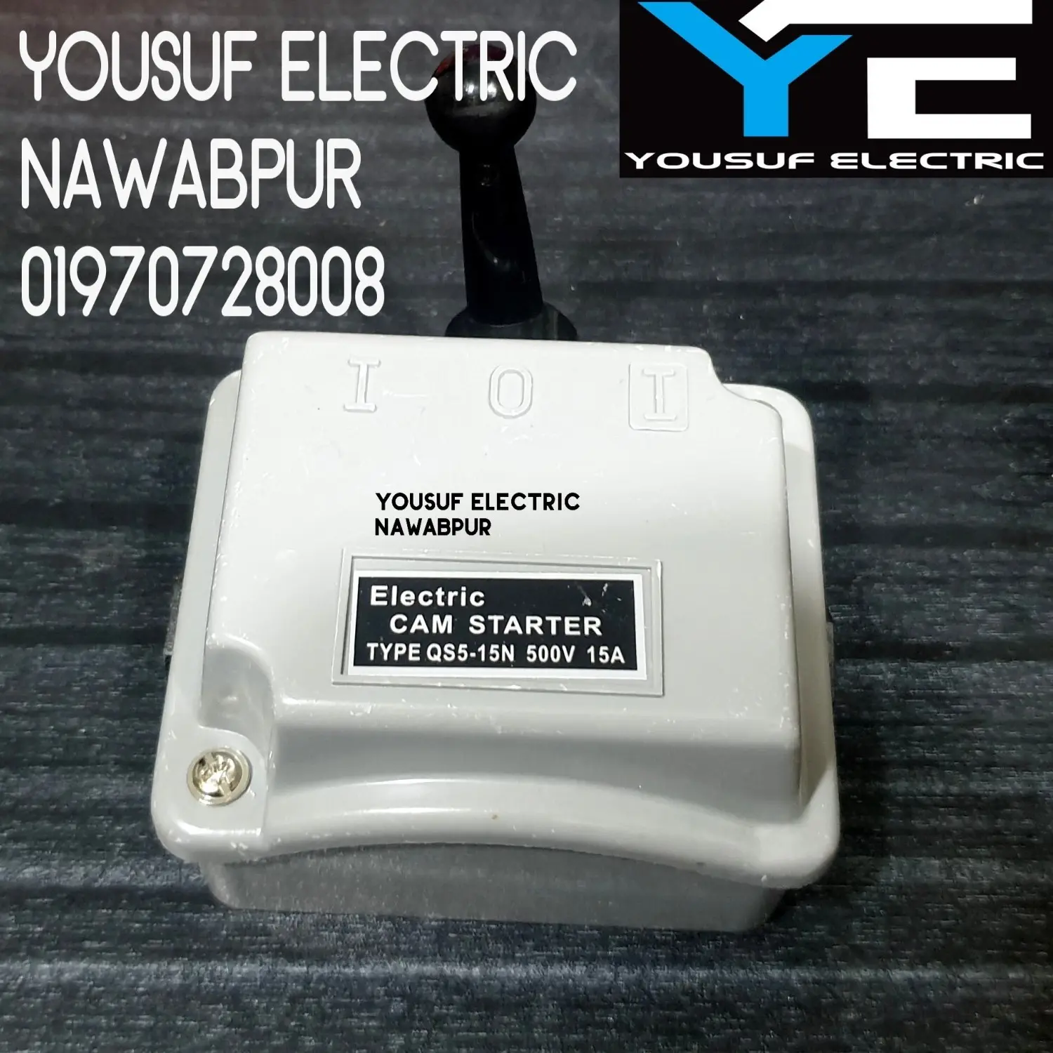 Picture of Cam Starter Control Forward Reversing Drum Switch Reverse Motor Changeover QS5-15N AC 500V 15A plastic body - Grey