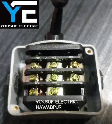 Picture of Cam Starter Control Forward Reversing Drum Switch Reverse Motor Changeover QS5-15N AC 500V 15A plastic body - Grey