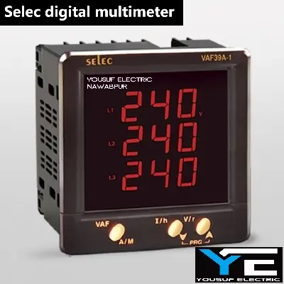 Picture of Selec digital multimeter VAF39A-1 Panel meter voltage meter ampere meter frequency meter hertz meter 3 phase meter - Black
