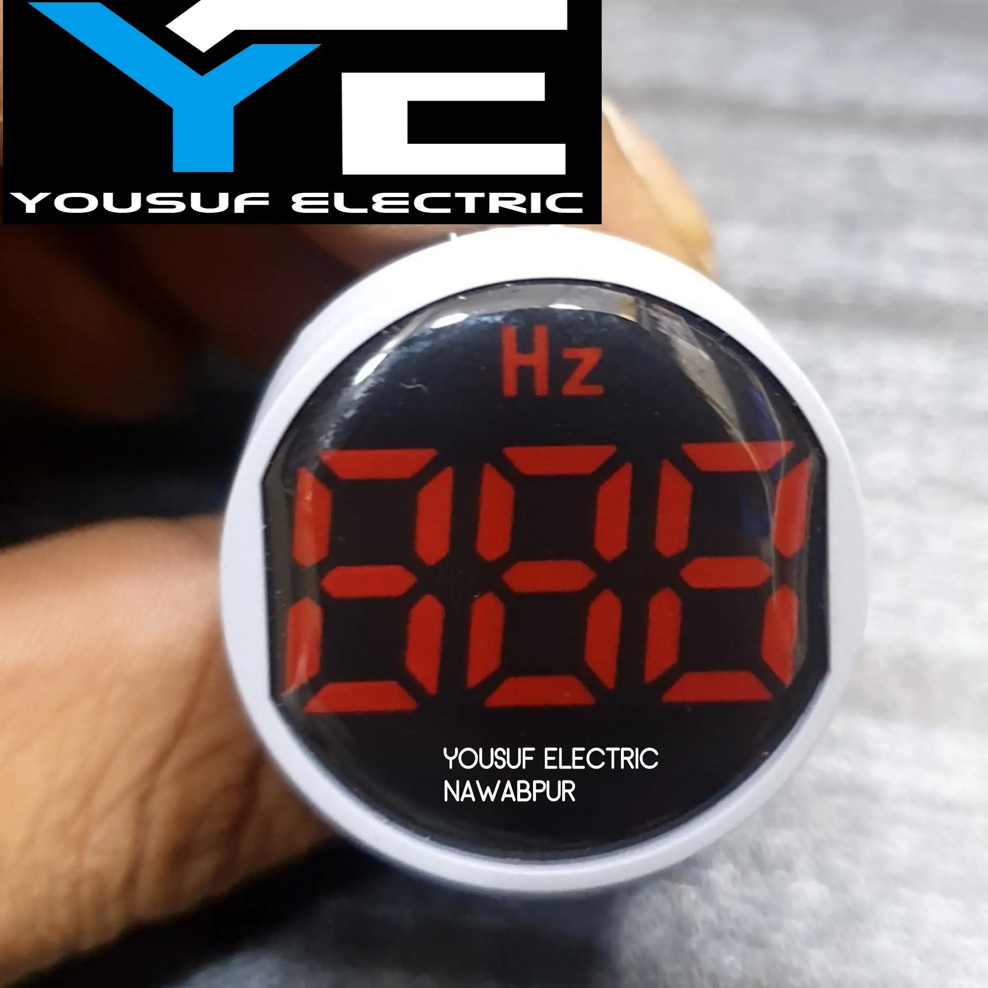 Picture of 22mm ROUND AC Hz Meters Frequency Meter Hertz Meter 50Hz 60Hz Panel Mount 22mm Round Panel Frequency AC 220V Hz LED Digital Display Hz Indicator Light AC 12-500V Line Volt Hz Meter Powerpoints - Red