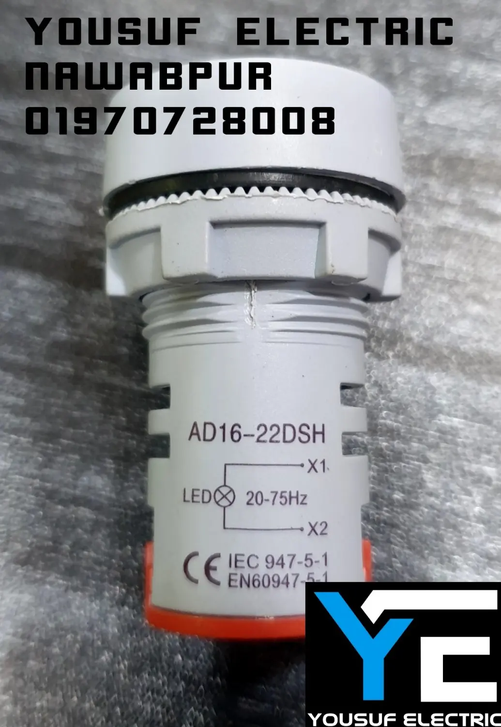 Picture of 22mm ROUND AC Hz Meters Frequency Meter Hertz Meter 50Hz 60Hz Panel Mount 22mm Round Panel Frequency AC 220V Hz LED Digital Display Hz Indicator Light AC 12-500V Line Volt Hz Meter Powerpoints - Red