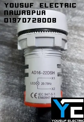 Picture of 22mm ROUND AC Hz Meters Frequency Meter Hertz Meter 50Hz 60Hz Panel Mount 22mm Round Panel Frequency AC 220V Hz LED Digital Display Hz Indicator Light AC 12-500V Line Volt Hz Meter Powerpoints - Red