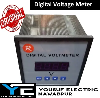 Picture of Digital voltage meter panel voltage meter programmable - Black