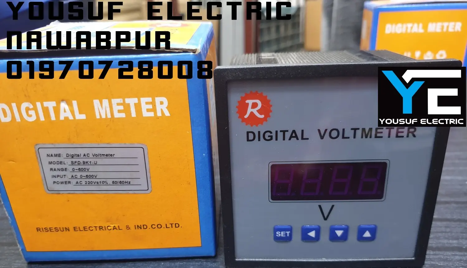 Picture of Digital voltage meter panel voltage meter programmable - Black