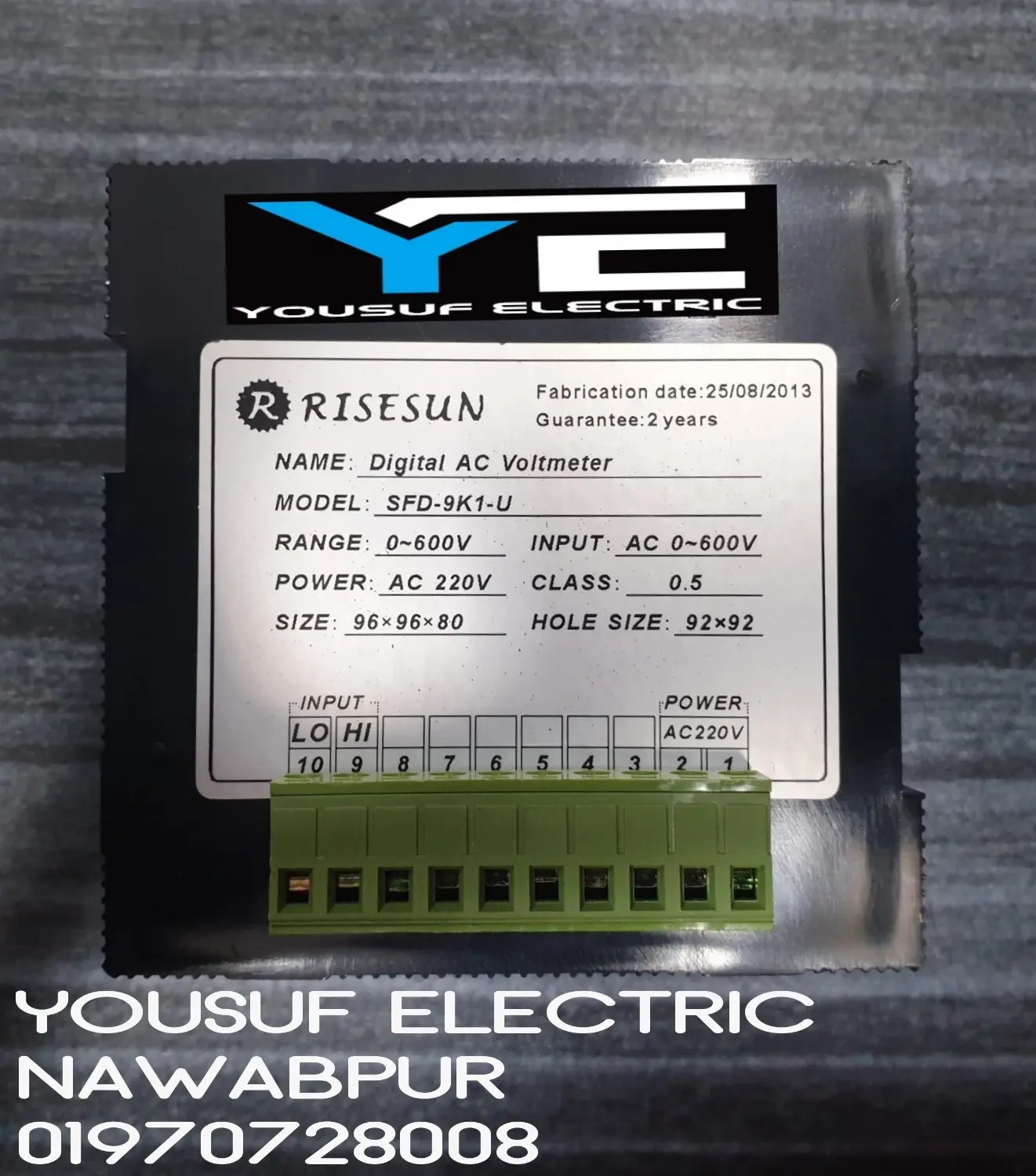 Picture of Digital voltage meter panel voltage meter programmable - Black