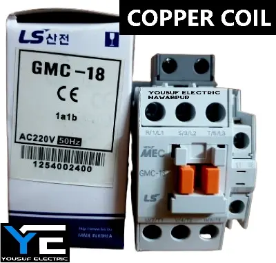 Picture of Magnetic Contactor LS GMC 18 3P 25 Ampere 2NO 2NC 3p Copper coil Voltage AC 220V three phase for Industrial use replace Finder Relay - White