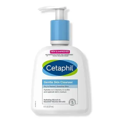 Picture of Cetaphil Gentle Skin Cleanser – Hydrating Face & Body Wash for Dry to Normal, Sensitive Skin with Glycerin & Vitamins B5 & B3 – 237ml-(White)