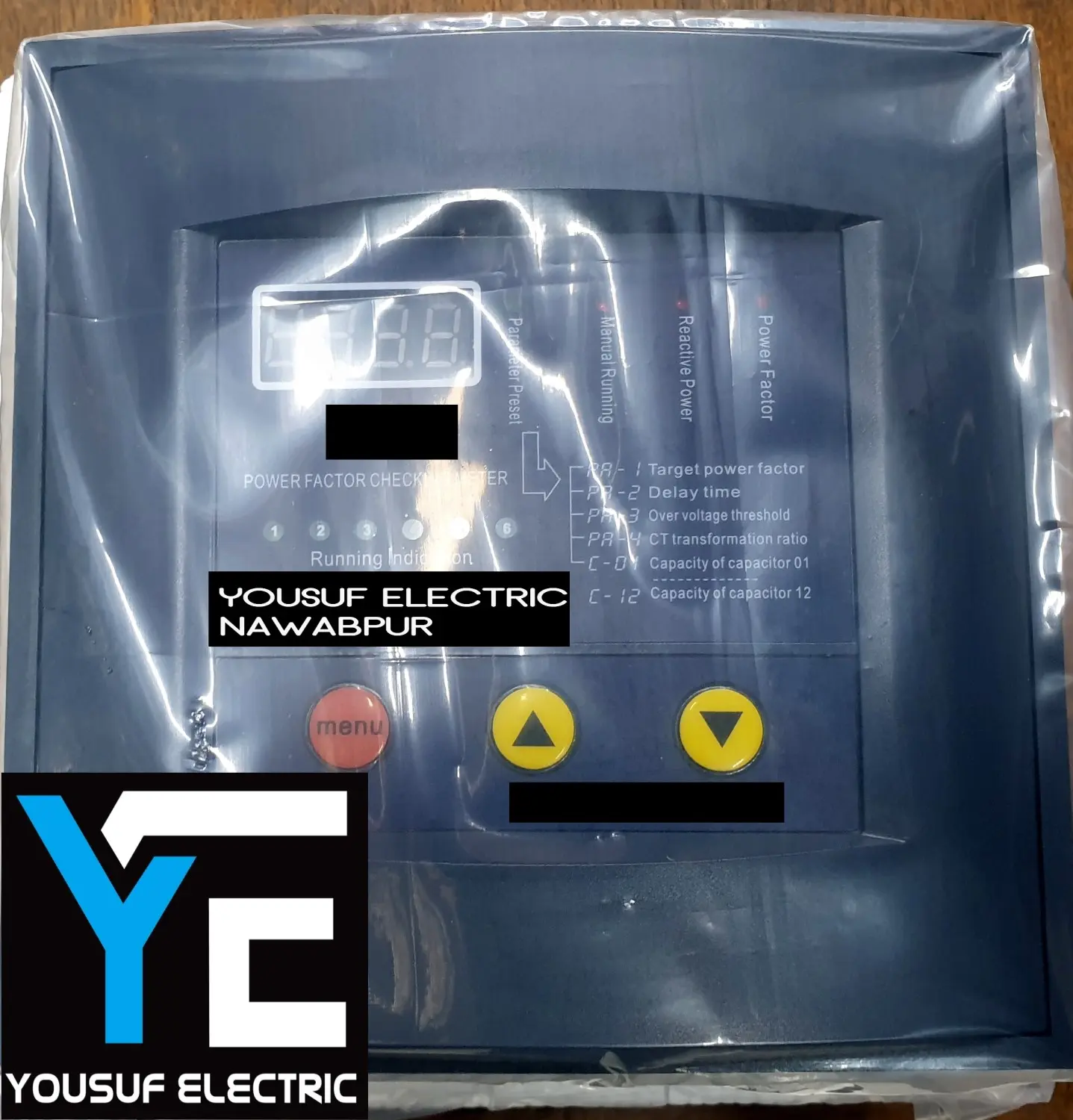 Picture of Automatic Power Factor Controller for Power Capacitor 6 Step PFC Relay - Blue